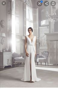Wedding Prom dress size 40 cream bridal gown