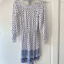 Hollister Off-The-Shoulder Boho Mini Dress Paisley Floral Image 4
