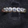 Vintage Birmingham Hallmarked Gold Five Stone Ring Large Size Image 6
