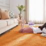 Rugs Living Room - Large Area Rugs for Bedroom Anti Slip - Super Soft Fluffy Large Shaggy Rug Thick Pile Non Shedding, 80cm x 150 cm, Ochre MULTIPLE SIZES/COLOURS AVAILABLE (FREE SHIPPING) Image 3