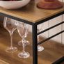 Sideboard Vintage style cabinet  with 3 Doors and 1 Open Shelf Microwave Cabinet Image 7