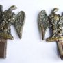 Vintage Miniature Brass Eagle Hooks for hanging a Saber or other military items Image 8