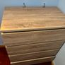 JYSK Limfjorden 4-drawer chest in a light oak color H100cmx W81cmXD49cmx Image 2