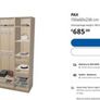 IKEA Pax Wardrobe White Stained Oak Image 3