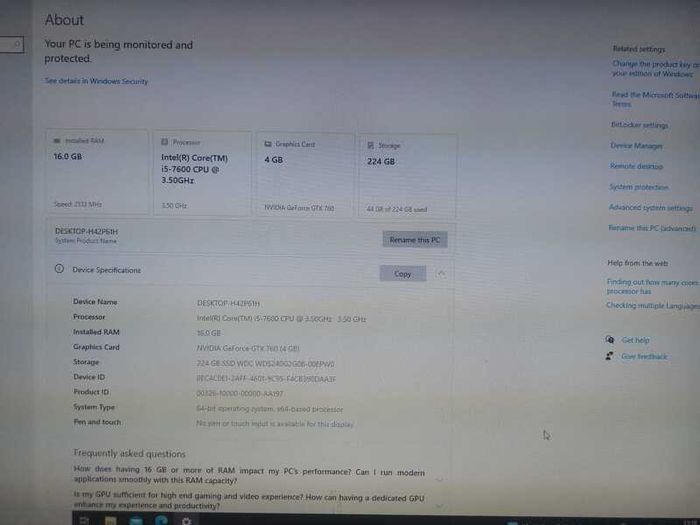 Full Desktop PC Intel i5 / 16GB RAM / GTX 760