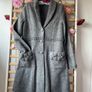 coat grey 100% wool coat James Lakeland vintage inspired 10/12 medium Image 2