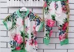New Girl's sport flower clothing set Age 6-7 Years