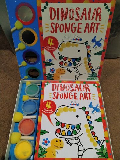 Dinosaur  related arts and crafts, jigsaw & activity sticker book