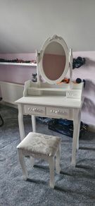 dressing table with stool