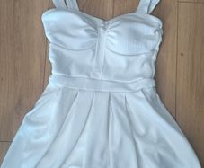 White swimsuit with Built-in Chest Pads