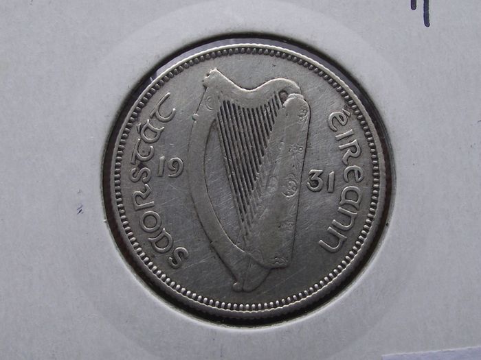 Irish Free State. 1931 Silver Shilling. Rare Year!