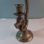 Antique White Metal Dragon Candlestick Image 4