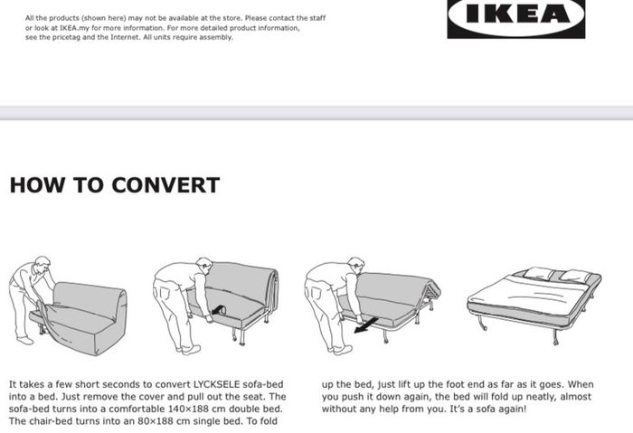 IKEA chair bed