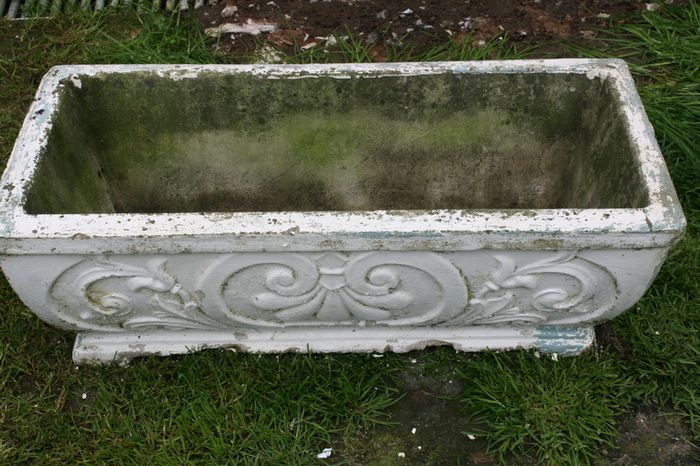 Vintage rectangular Flowerpot (heavy)