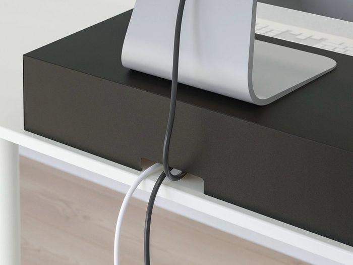 IKEA Eloven Monitor Stand with Bamboo Drawer - Black - 2 items available