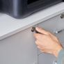 Mobile File Cabinet with 3 Drawers Lockable Office Rolling Filing Cabinet on Wheels Printer Stand Storage Lateral Stationery Under Desk Drawers for Home Office White Image 5