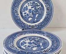 Vintage Arklow Pottery "Willow " Side Plates x 6
