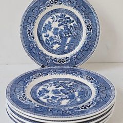 Vintage Arklow Pottery "Willow " Side Plates x 6