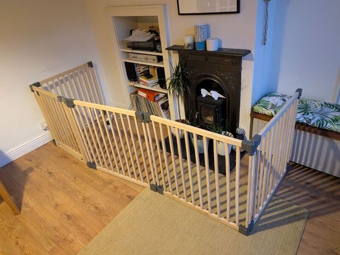 Safetots Wooden Multi Panel Room Divider - stair guard. - Safety Gate Wooden
