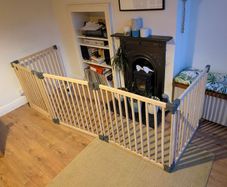 Safetots Wooden Multi Panel Room Divider - stair guard. - Safety Gate Wooden