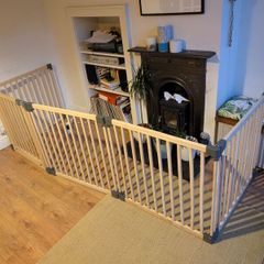 Safetots Wooden Multi Panel Room Divider - stair guard. - Safety Gate Wooden