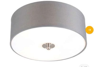 Country Style Ceiling Light Grey 30 cm - Drum