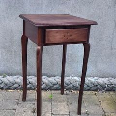 Antique-style single-drawer wooden side table
