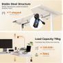 L-Shaped Electric Standing Desk, 140cm Height Adjustable Sit-Stand Desk for Home Office Image 5