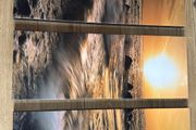 Sea Surf and Sunset 3 piece canvas