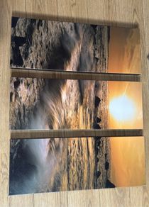 Sea Surf and Sunset 3 piece canvas