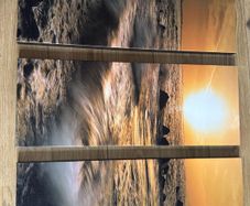Sea Surf and Sunset 3 piece canvas