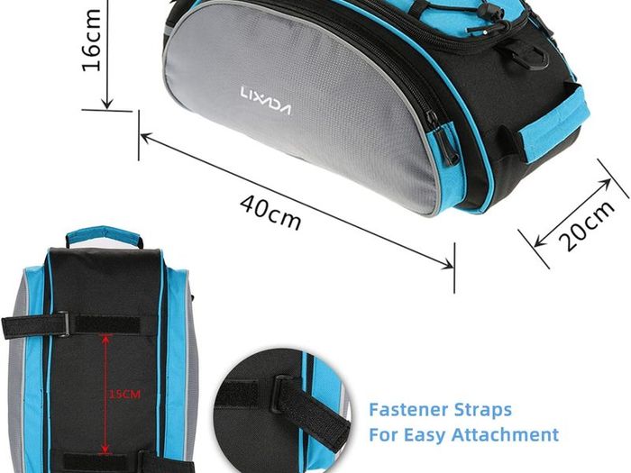 Bicycle Rear Rack Bag 13L Multifunctional Bike Rack Seat Bag Bike Saddle Bag Outdoor Bicycle Pannier Trunk