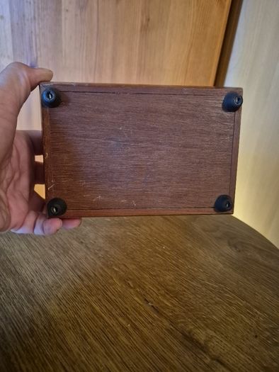Vintage Wooden Jewellery Box with a Mirror