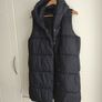 Long Hooded  , Girls Black Long Hooded Gilet  , jacket oversize S, M , sleeveless , vest Image 2