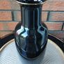 Japanese "Interpur" Ceramic Black Peacock/Floral Vase Image 4