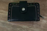 Graffiti leather wallet