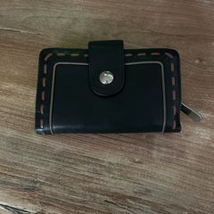 Graffiti leather wallet