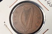 1943 Ireland Half Penny "1/2d Leat Pingin"