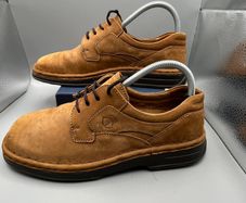 Josef Siebel Mens Loafers Beige Suede Leather Casual Shoes Lace Up Sz 40 UK 6.5