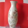 Crackle Glaze Vase   Humming Bird Sucking Nectar  11inches Image 2