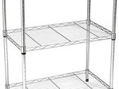 _Basics 3-Tier Storage Shelf, Up to 115 kg per Shelf, Chrome