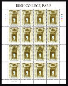 2004 Ireland Irish College, Paris Commemorative Stamp Sheetlet Plate 1B1B1B1B Mint Never Hinged (MNH)