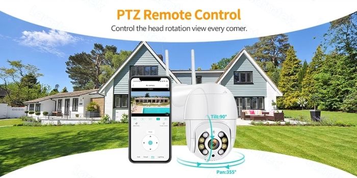 8MP Ultra Full HD 4K Smart Camera With Night Vision Phone Alert LED Spot Lights Fully Waterproof