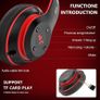 NEW SALE | Bluetooth Headphones Over Ear, 6 EQ Modes Wireless Headphones Over Ear,65 Hours Playtime Foldable Lightweight Wireless Headphones,with Built-in HD Mic, FM, SD/TF for PC/Home Image 2