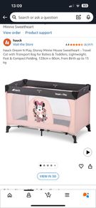 Hauck Disney Travel Baby Cot