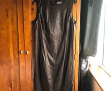 Zara Basic Brown Suedette Midi dress