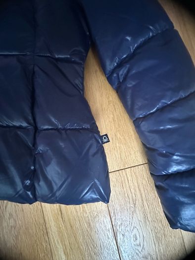 Girl's Benetton Waterproof Navy Puffer Jacket age10-11