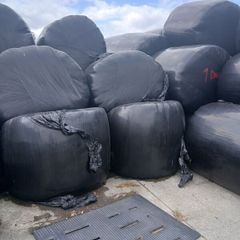 Round bales of silage