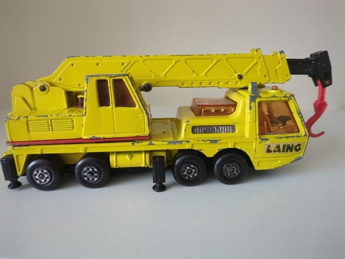 RARE BLACK BASE Matchbox Super Kings K-12 Hercules Mobile Crane - 1974 Lesney