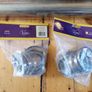 Large 'antique brass' curtain rail and 12 rings Image 2